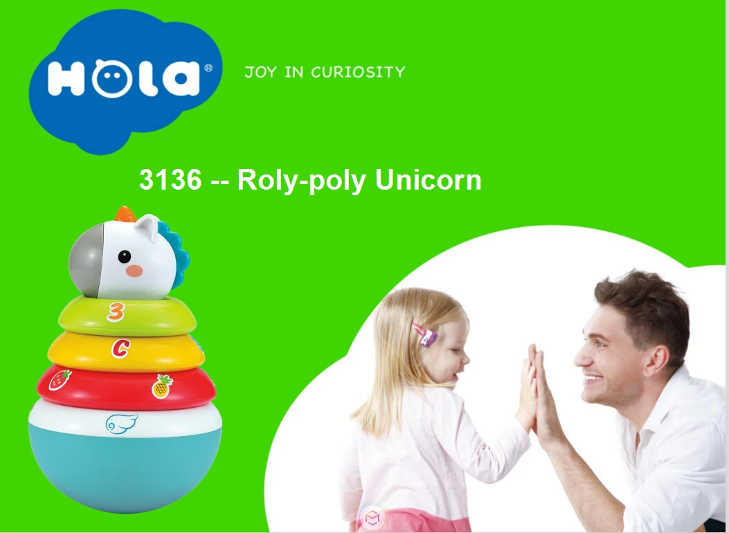 HOLA 3136 детские погремушки Мобильная кукла колокольчик мигает глаза неваляшка силиконовый Прорезыватель для зубов игрушка забавный подарок для новорожденных