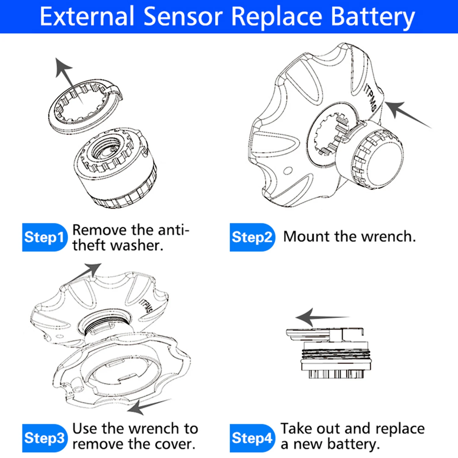 Беспроводная система контроля давления в шинах TPMS на солнечной энергии RV Truck TMPS + 6