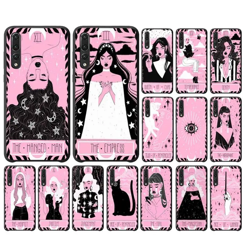 

YNDFCNB The Lovely Omens Tarot Deck Phone Case for Huawei P30 40 20 10 8 9 lite pro plus Psmart2019