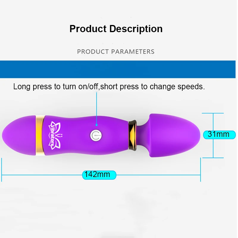 Вибратор точки G для женской мастурбации 12 Скоростей волшебная палочка AV секс