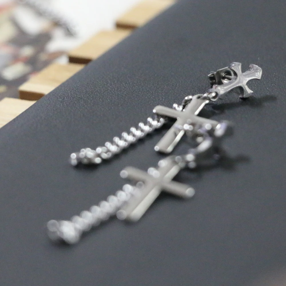 Женские и мужские серьги-подвески из нержавеющей стали со звездочками трендовые