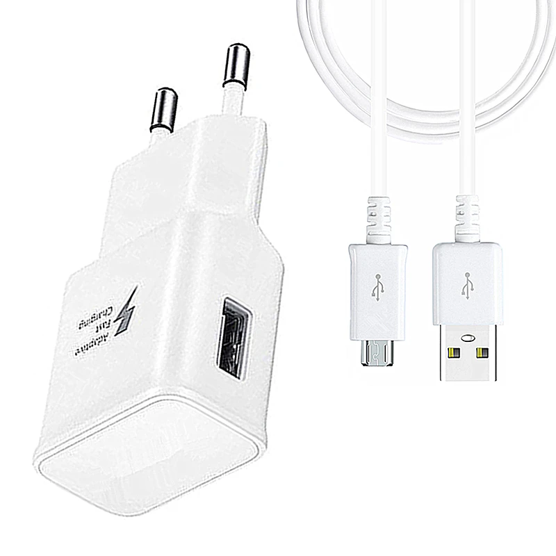 Кабель Micro USB Type C для Samsung galaxy A10 A50 Huawei P10 P20 P30 Mate 20 10 lite 8X Honor 9 8 9V 2A настенное быстрое