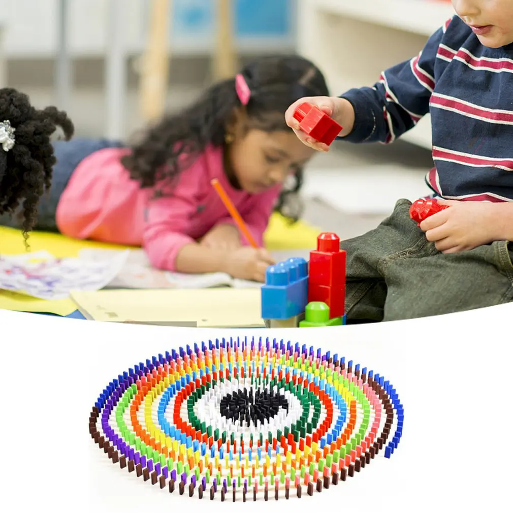 

120 Pcs Wooden Domino Set (12 Colors) Toys For Boys Colored Dominoes Toy For Babies Environmentally Friendly Non-Toxic