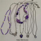 Женское винтажное ожерелье с подвеской в виде сердца и бабочки