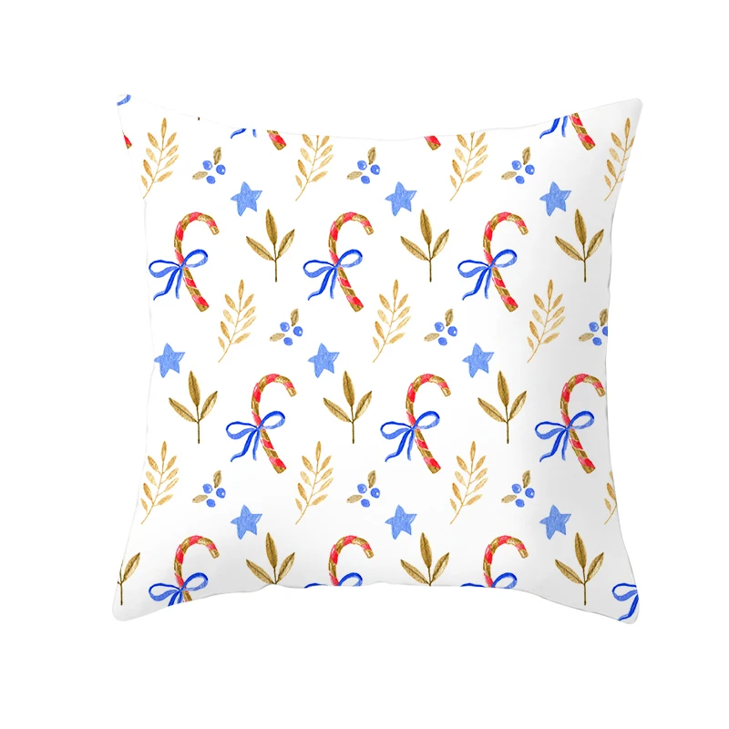 Рождественская наволочка 45 см x с мультяшным рисунком квадратная для дивана