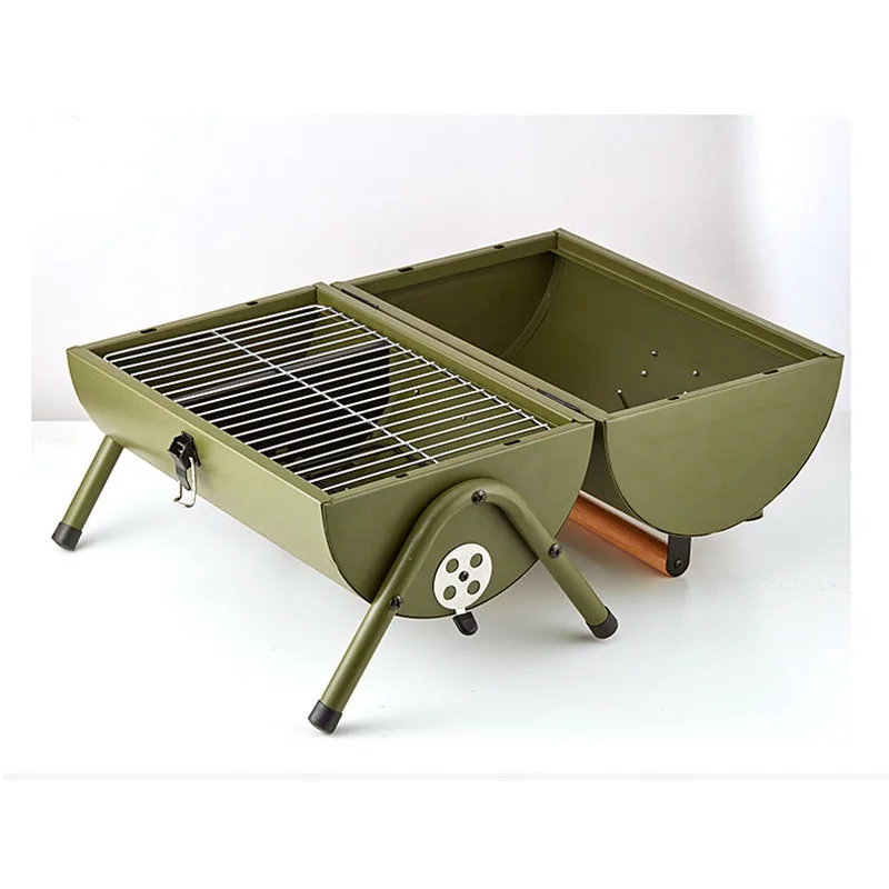 Маленький карбоновый гриль для шашлыка утолщенный портативный инструмент