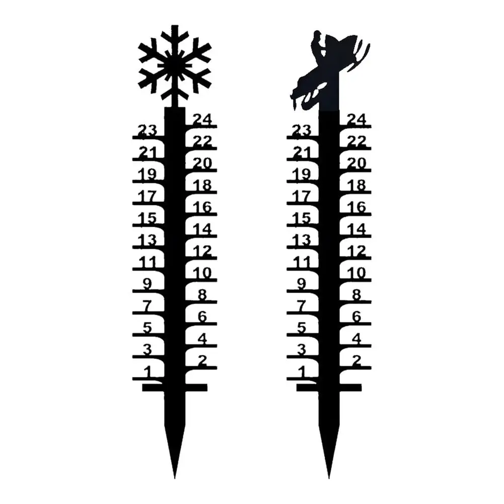 

Измеритель уровня снега в виде снежинок, прибор для измерения глубины снега, для крепления на колесах, с рождественским орнаментом