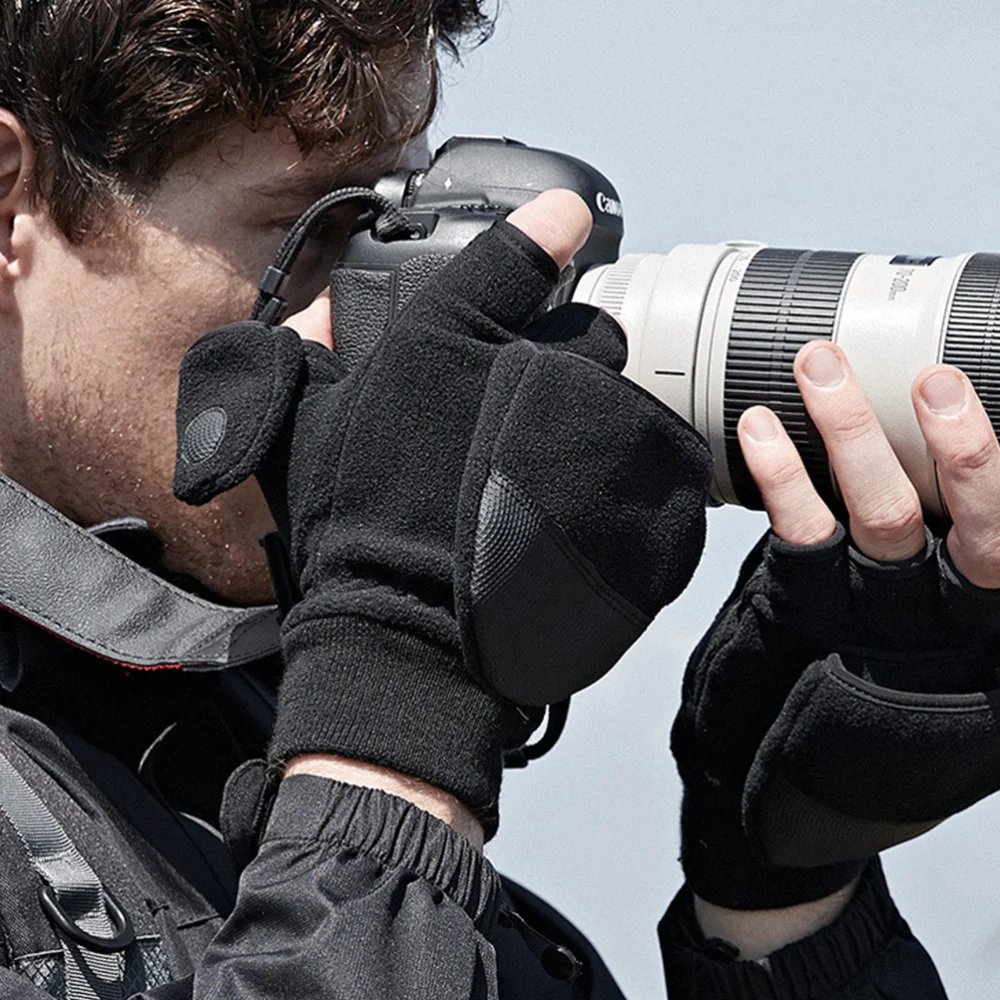 

1 Pair Multifuction Sports Half-finger Anti-slip Fitness for Cycling Fishing Riding Size M(Black)