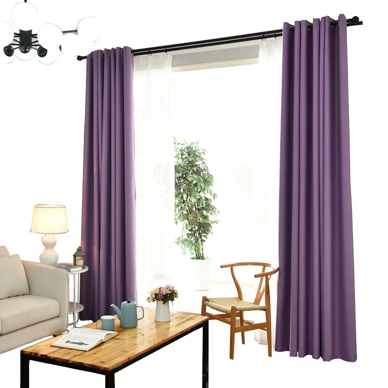 

Modern European Style Curtains for Bedroom High-precision Solid Color High Shade Kitchen Curtains Multi-color for Living Room