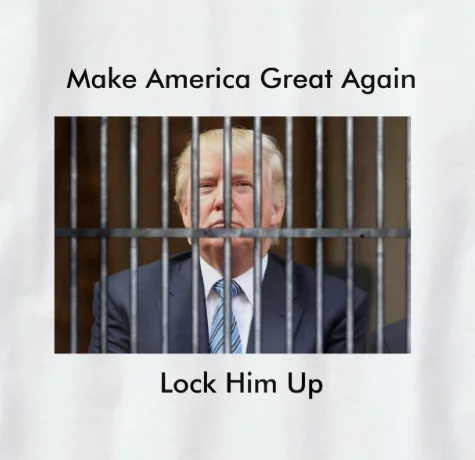Толстовки с надписью Make America Great Again запереть его Для мужчин футболки рисунками из