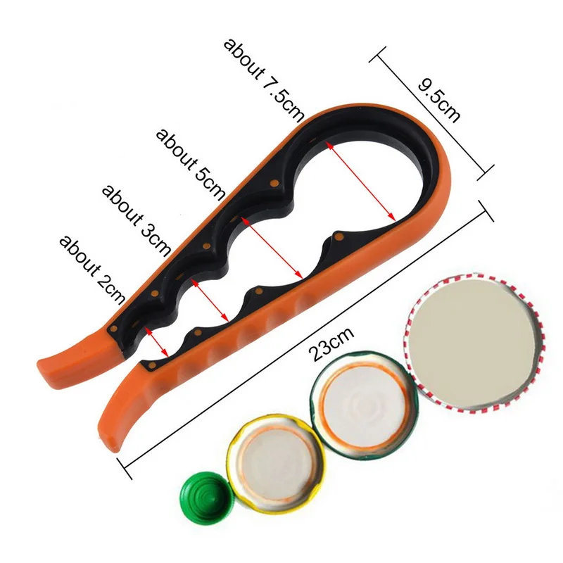 

4 In 1 Lid Jar Opener Screw Cap Jar Bottle Opener Can Opener Manual Non-slip Twist Cap Bottle Launcher Unscrew Kitchen Gadget