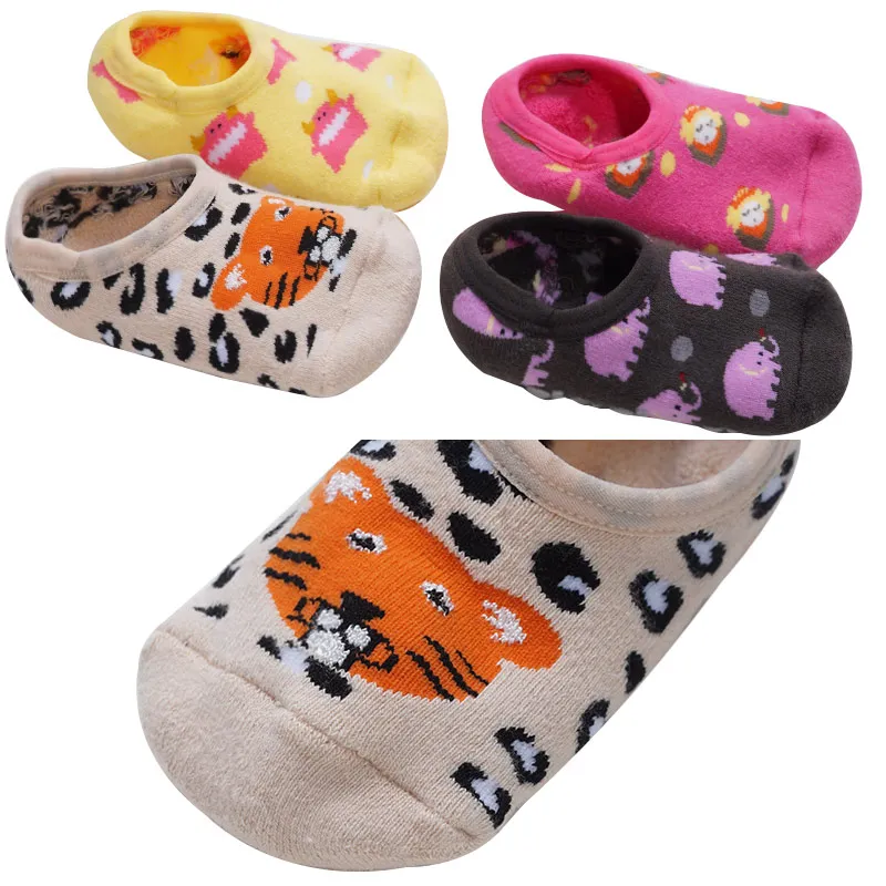 Милые детские носки серии Тигр для младенцев Мультяшные хлопковые короткие