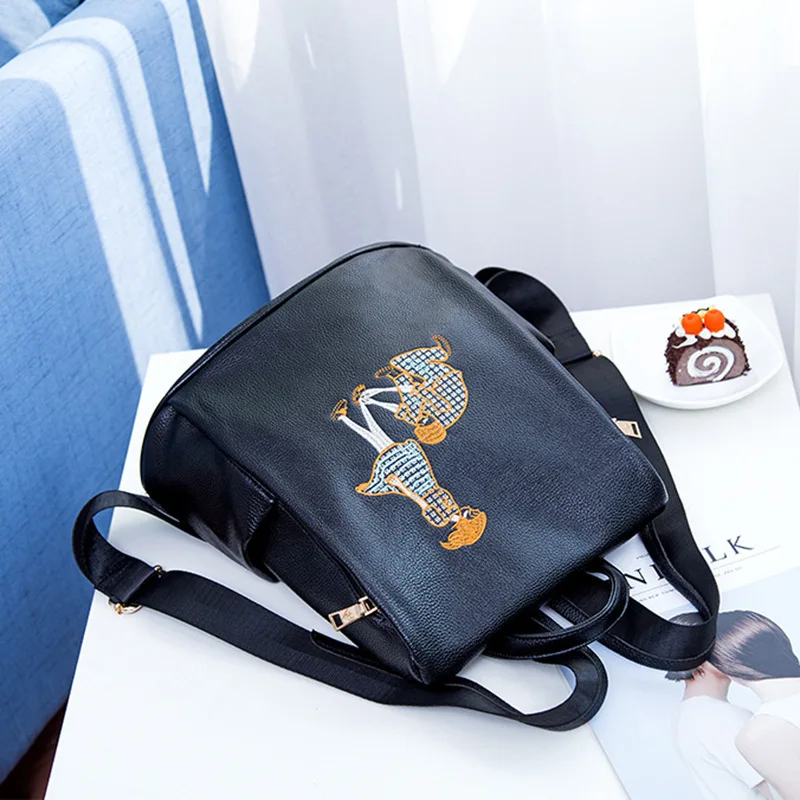 Пара вышитых Наплечные сумки из коровьей кожи женские натуральной Корейская