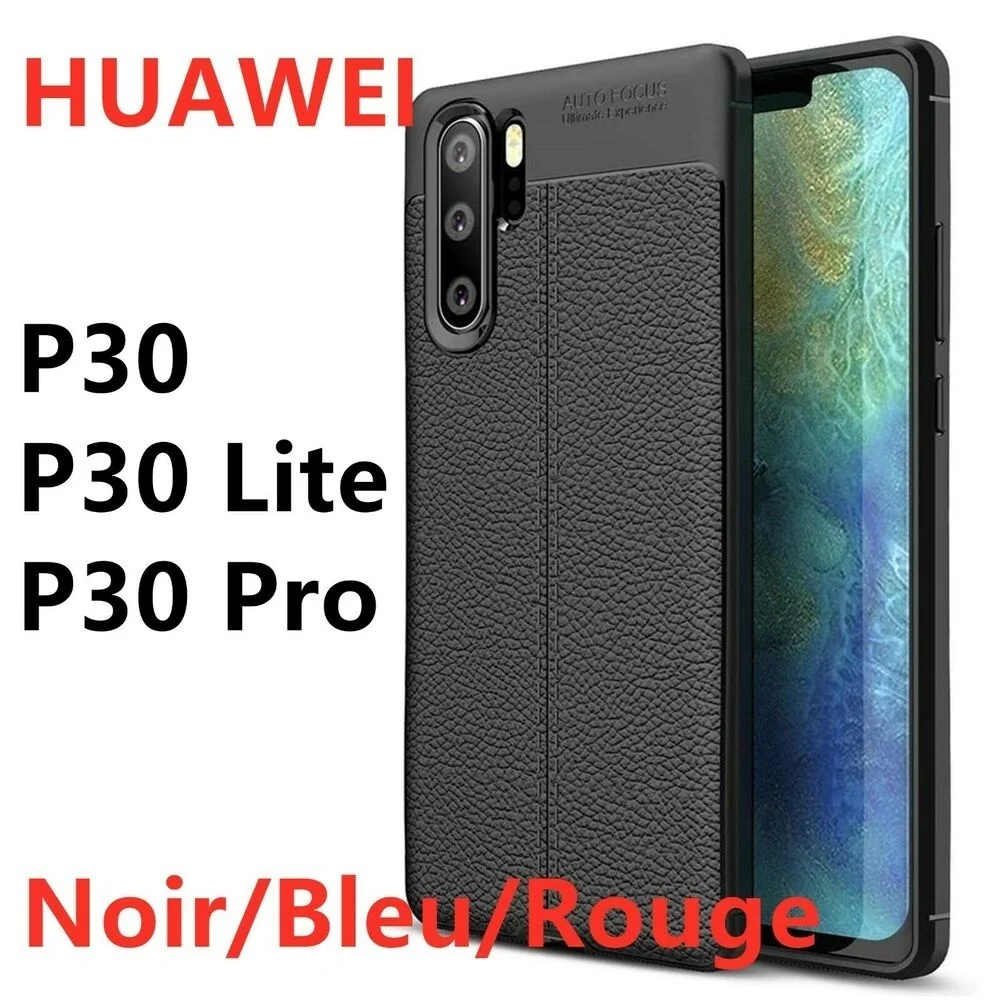 

For Huawei P30 / Lite /P30 PRO Case Cover Coque Housse Etui Effet Cuir Silicone