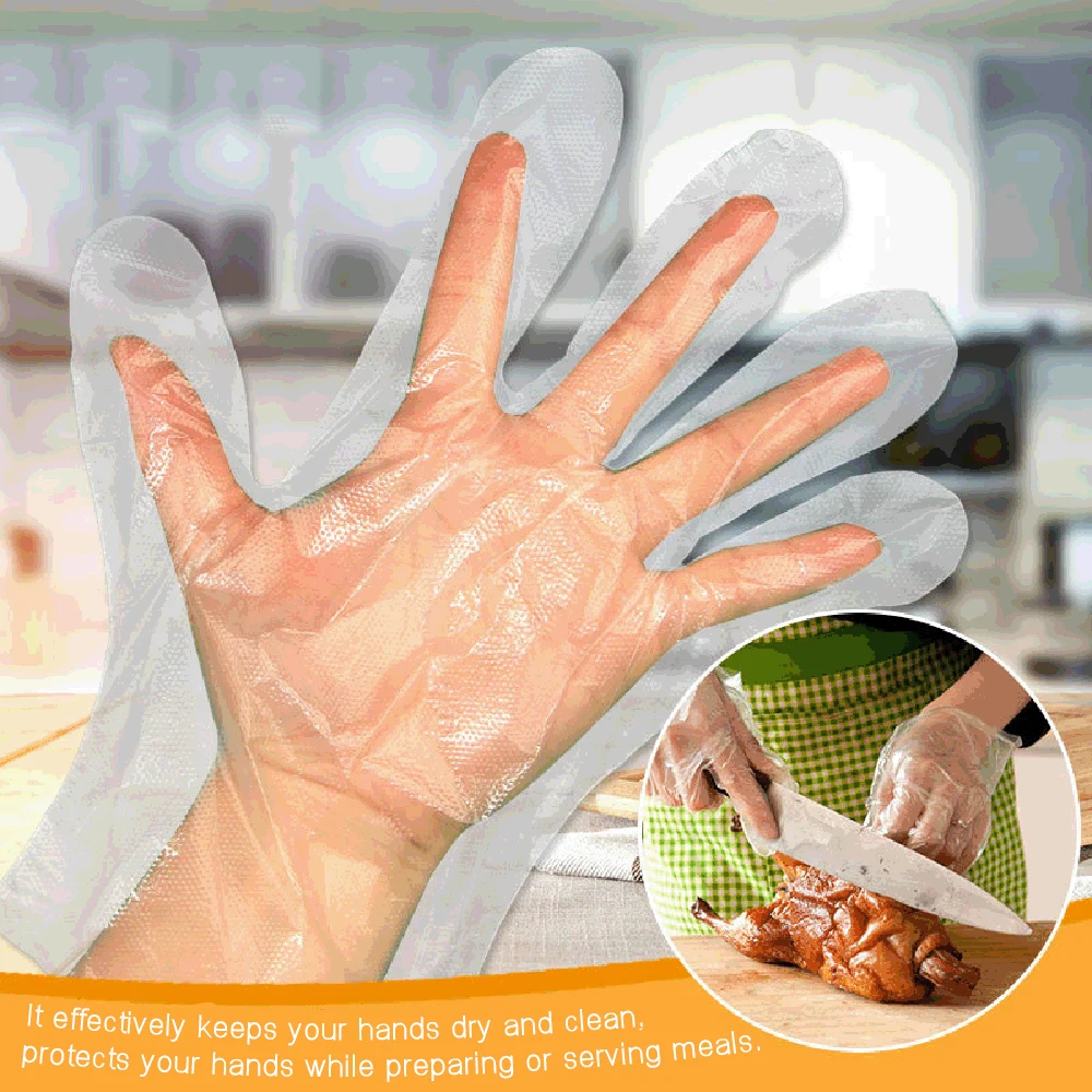 100 200 шт. Кухня перчатки одноразовые полиэтиленовые прозрачные латексные повязки