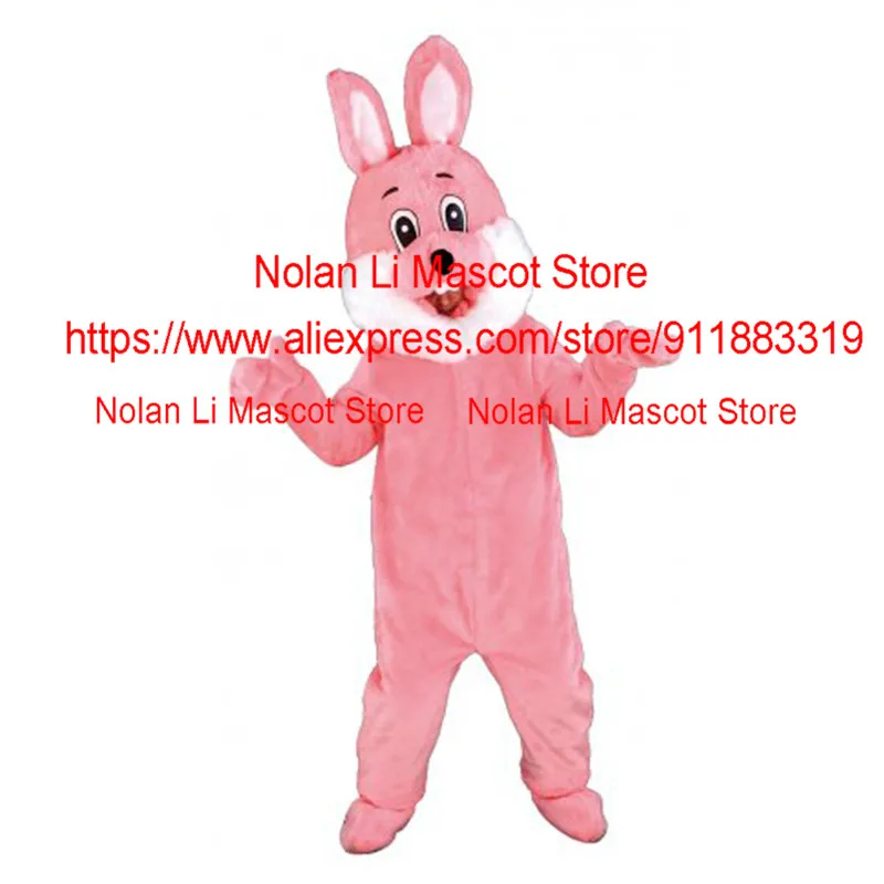 

Милый костюм-талисман в виде розового кролика, мультяшный аниме косплей, рекламный маскарадный костюм на Хэллоуин, семейный праздник 153