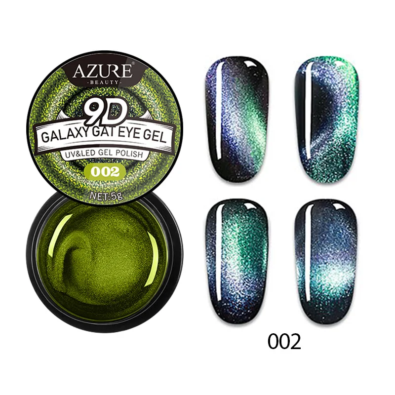 AZURE BEAUTY 9D Galaxy Cat Eyes светодиодный Гель-лак для ногтей магнит Стик Комплект инструментов для маникюра Полупостоянный Хамелеон кошачьи глаза УФ Гель-лак для ногтей - Цвет: 2
