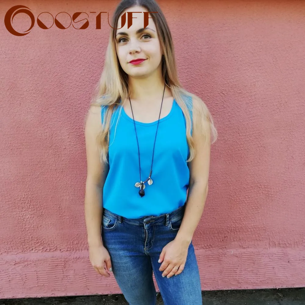 Чокеры ожерелья для женщин с листьями и деревянными бусинами винтажные