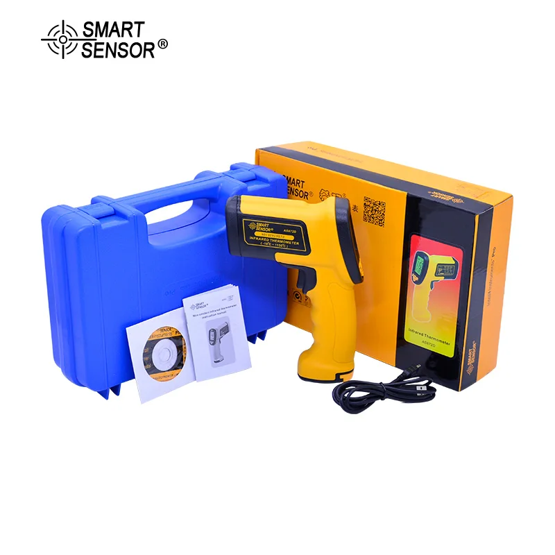 

SMART SENSOR AS872D High Precision Infrared Thermometer Industry IR Pyrometer -18~1150 Degree 50:1 Temperature Meter