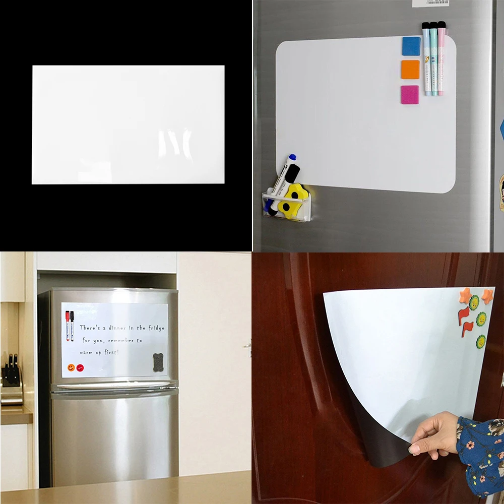 Magnet whiteboard A4/A3 soft Fridge Magnetic Board Drawing Tips Important Thing Recording For Refrigerator Home Decoration | Дом и сад