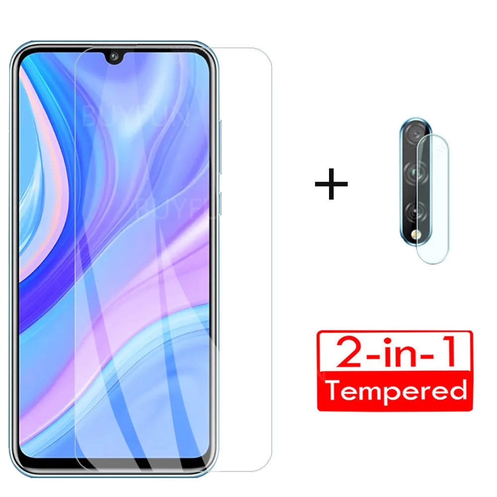 

2in1 camera protective glass For Huawei Y8P Tempered Glass for Huawei y8p y8y y 8p y8 p glass Screen Protector AQM-LX1 6.3''