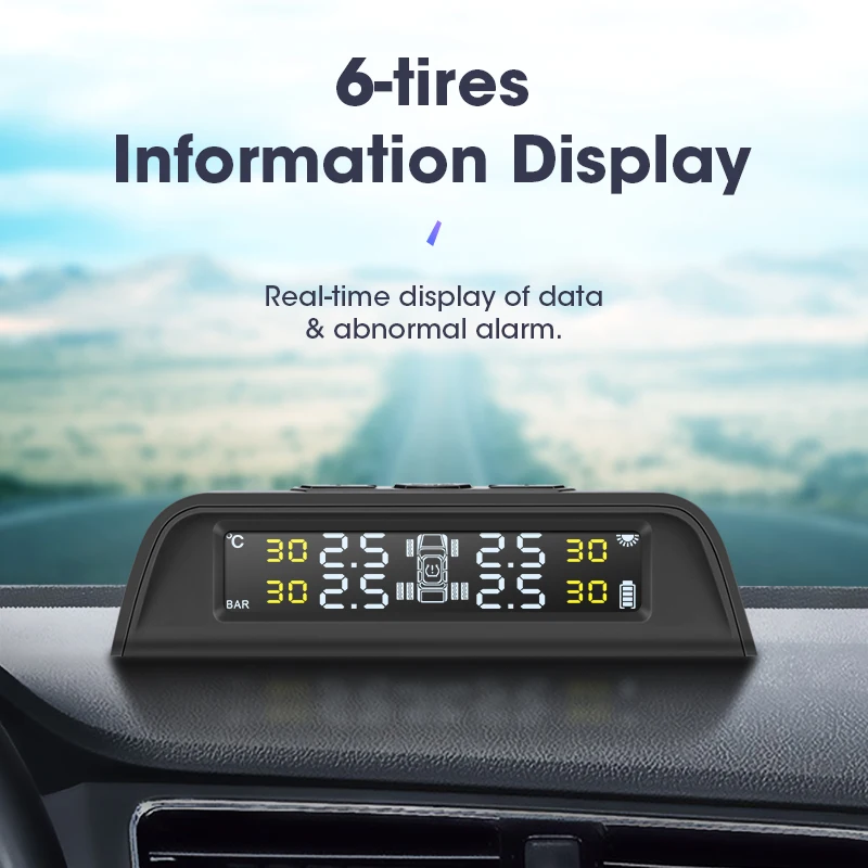 Vtopek TPMS автомобильный Грузовик Беспроводная Солнечная энергия универсальная