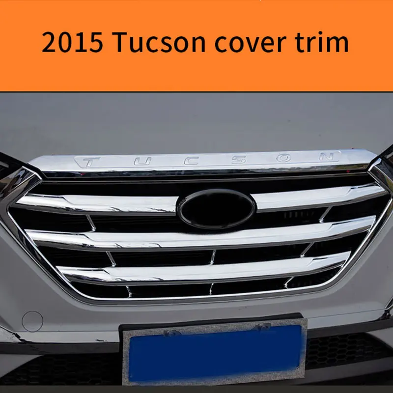 1 шт. ABS для HYUNDAI TUCSON 2015 2020 хромированный передний капот решетка гриль губы молдинг