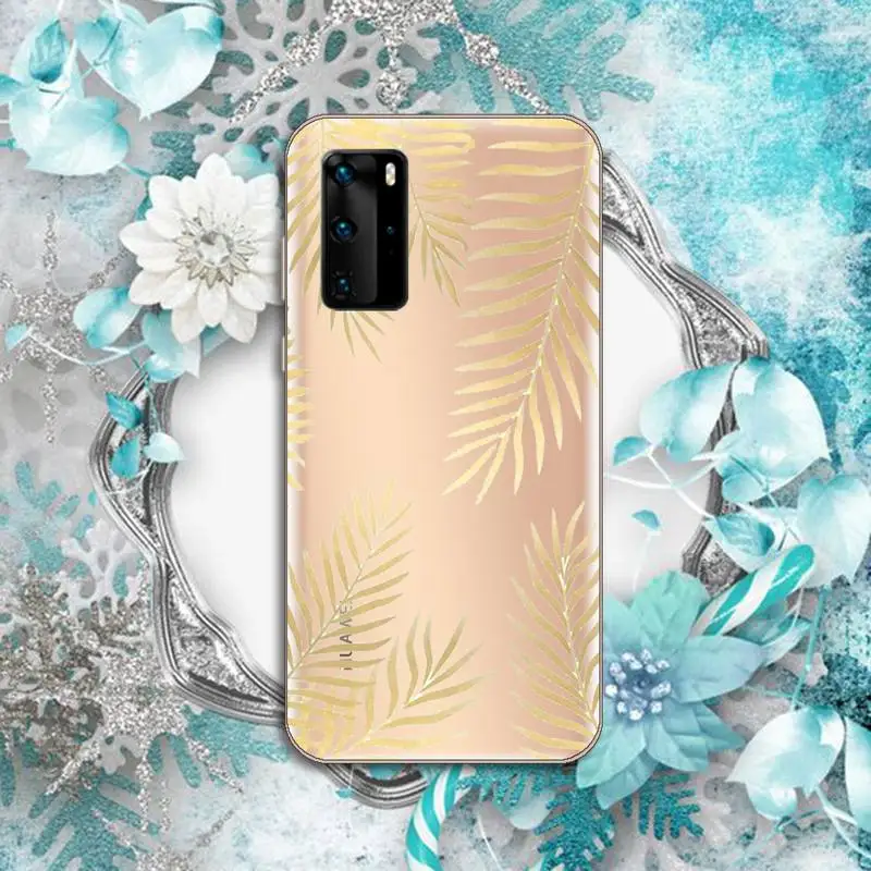 

Pineapple gold letter pattern Phone Case Transparent for Huawei P honor 8 10i 20 30 40 smart 2019