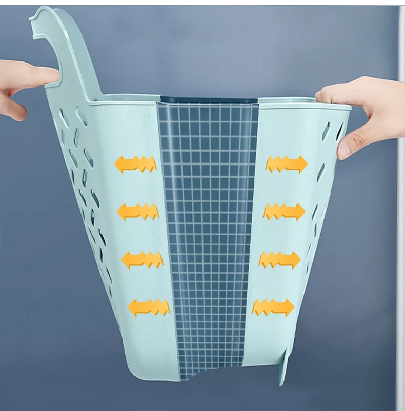 

Clothing Storage Basket Large Capacity Dirty Clothes Storage Box Organizer Wall Mounted Folding Household Laundry Basket