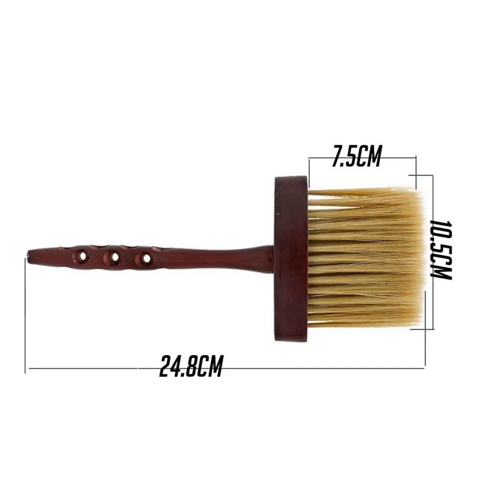 

Wooden Handle Home Salon Neck Duster Brush Face Portable Cleaning Hairdressing Soft Professional Accessories Remover For Barber