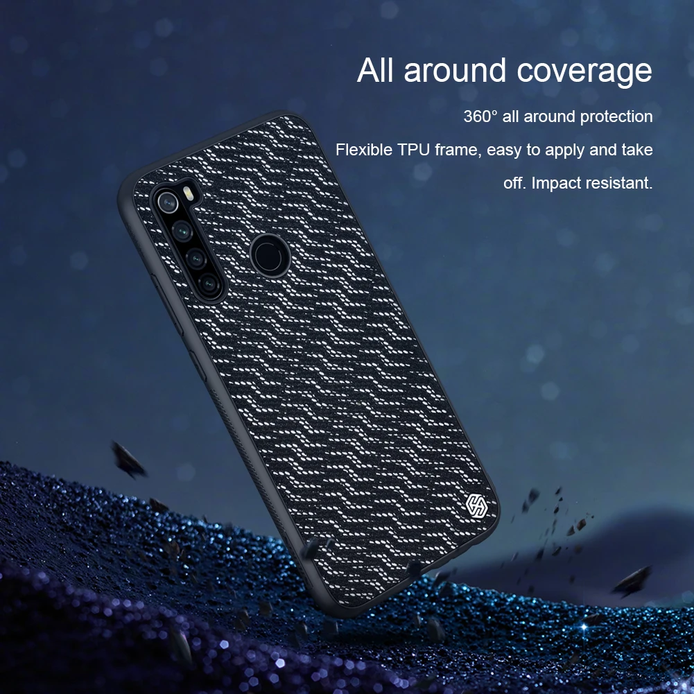 Для Xiaomi Redmi Note 8 Pro NILLKIN Twinkle чехол Роскошный гибкий ТПУ PC задняя крышка полиэфирная сетка светоотражающий чехол для телефона Fundas