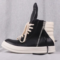 new season man fashion sneakers high top geobasket black leather lace up genuine leather thick sole trainers