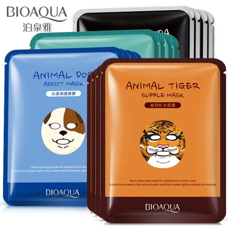 10 шт. питает масло-контроль изображения животных маска для лица лист увлажняющая