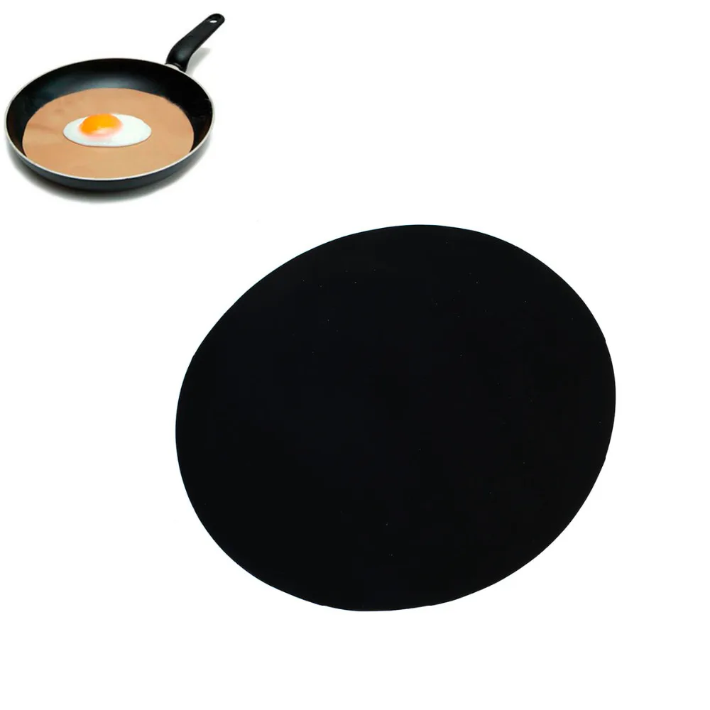 Круглый антипригарный коврик 24 см для сковороды подложка лист пищевых продуктов