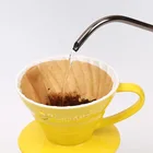 V60 фильтр чашка специальный 102 Кофе фильтр бумажный фильтр для кофе Кофе фильтровальной бумаге, неотбеленная простая оригинальная деревянная капельного бумага конуса Форма Кофе инструмент
