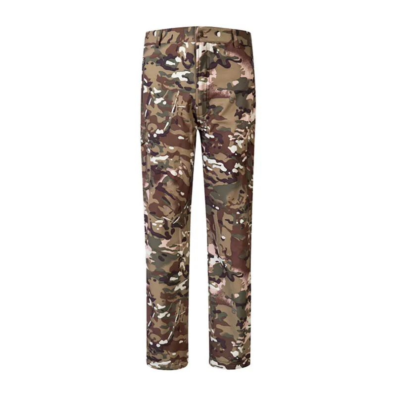 

Military Tactical Outdoor soft shell pants men Fleece inside hiking pants windproof waterproof trekking Mountaineering trousers