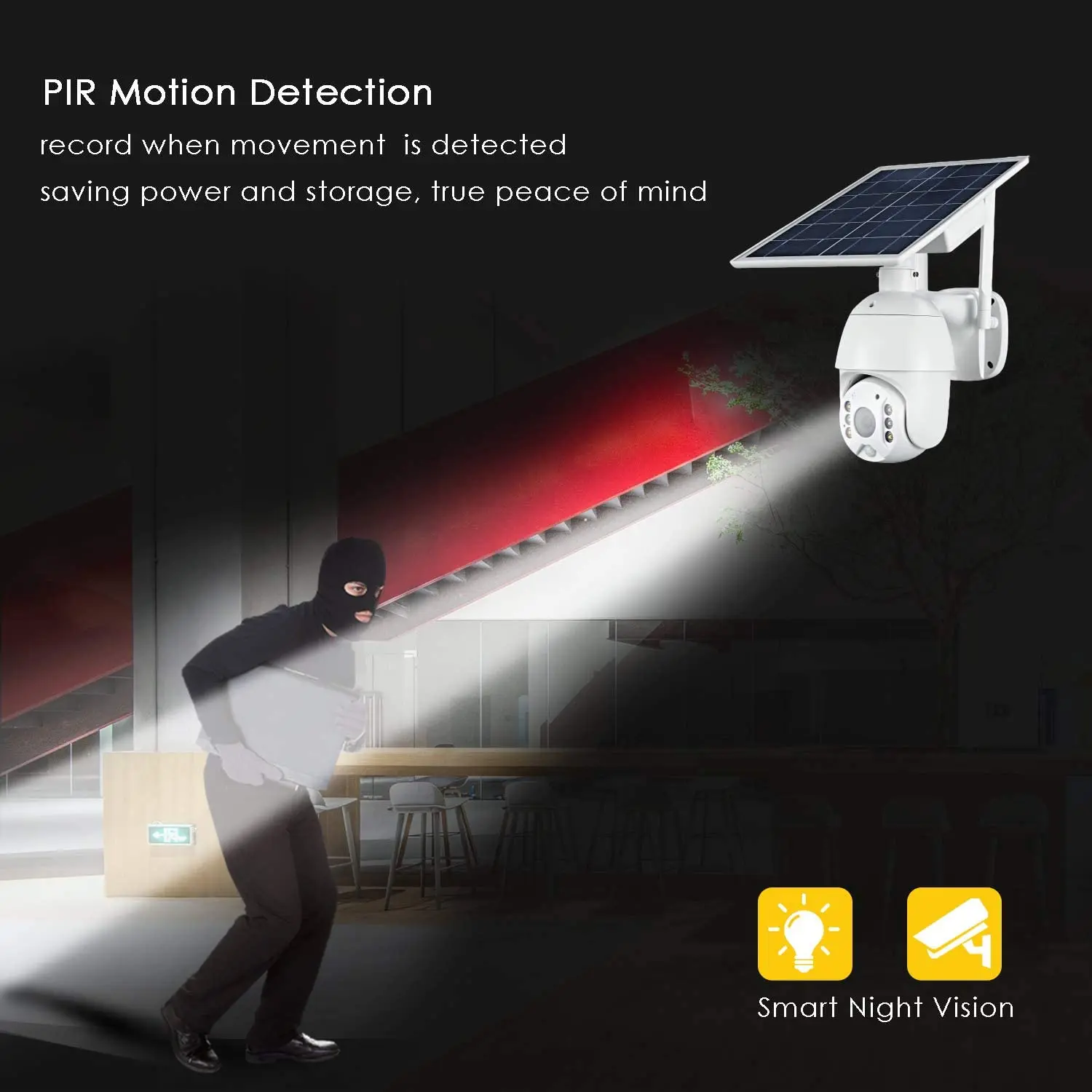 Камера видеонаблюдения ZGWANG уличная камера с поддержкой 4G/SIM-карты 1080 пикселей