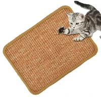 natural sisal cat scratching post mat scratcher board pad mats toy climbing tree litter mat lounger pet cool mat random color