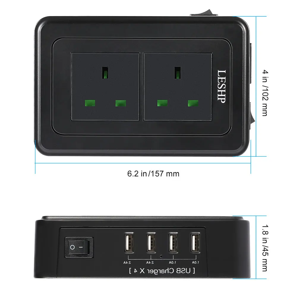 

LESHP USB 4 USB 1-2.4A 10A 2500
