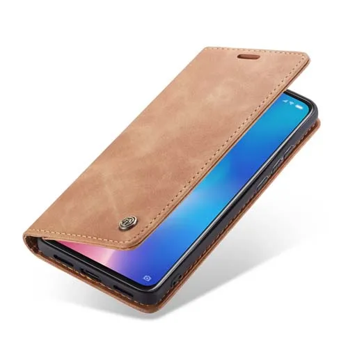 Brown Для Xiaomi Mi 9 чехол Чехол Me Магнитный Флип кожаный бумажник телефон Стенд чехол для Xiaomi Mi 9 чехол Funda отделения для карт - Цвет: Brown