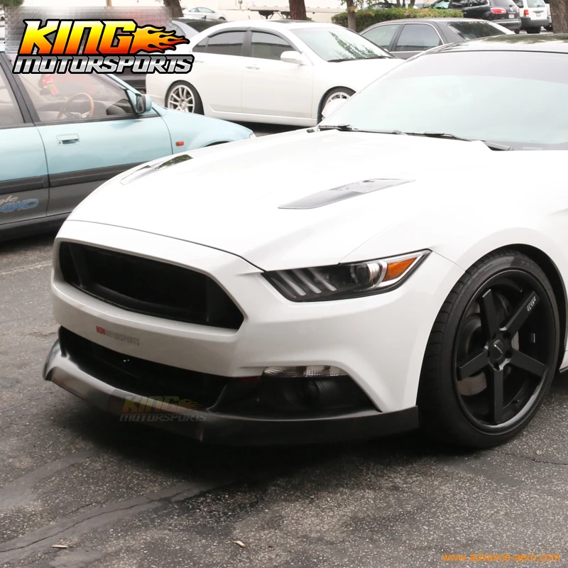 FIT FOR 2015-2017 Ford Mustang Front Bumper Lip IKC front chin lip Unpainted Black Global Free Shipping Worldwide | Автомобили и