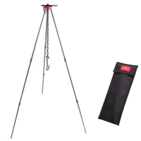 portable camping tripod hanging pot bracket barbecue rack hanger for outdoor campfire cooking picnic hiking bonfire camping