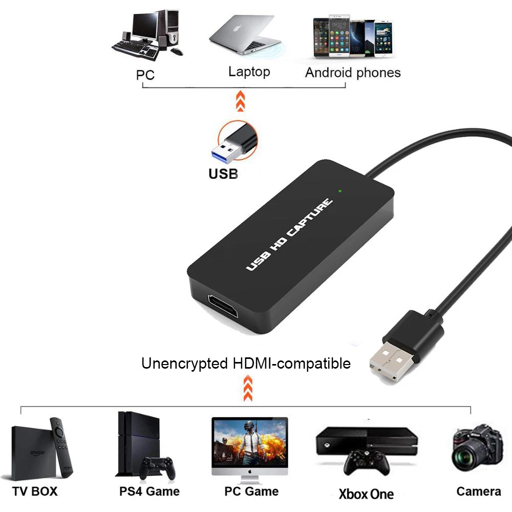 1080P 60 Гц видео карта захвата USB 3 0 совместимому с HDMI Захват записи коробка для PS4