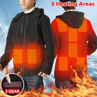 8 areas smart heated jackets usb mens womens winter outdoor electric heating jackets warm sports thermal coat clothing fishing