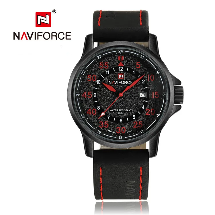 Новые мужские часы NAVIFORCE модные спортивные кварцевые часы мужские часы лучший бренд класса люкс Бизнес водонепроницаемые часы Relogio Masculino - Цвет: 9076-BR