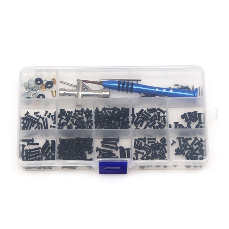 

M2 M2.5 M3 Screw Fastener Kit Cross Sleeve Hex Wrench Swing Arm Pin Screws Box Spare Parts For WLtoys 1/14 144001 RC Car