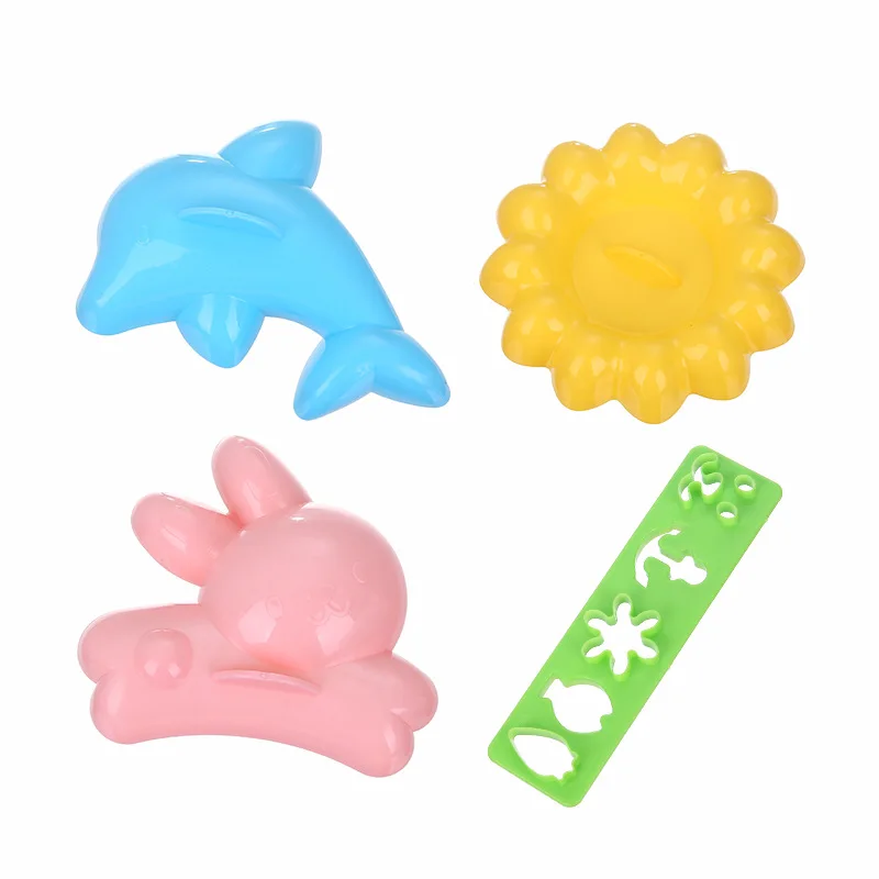 Rice Ball Mold Set Cartoon Rabbit Pattern Sushi Making Kit Bento Accessories Mould Seaweed Cutter Kitchen Tools | Дом и сад