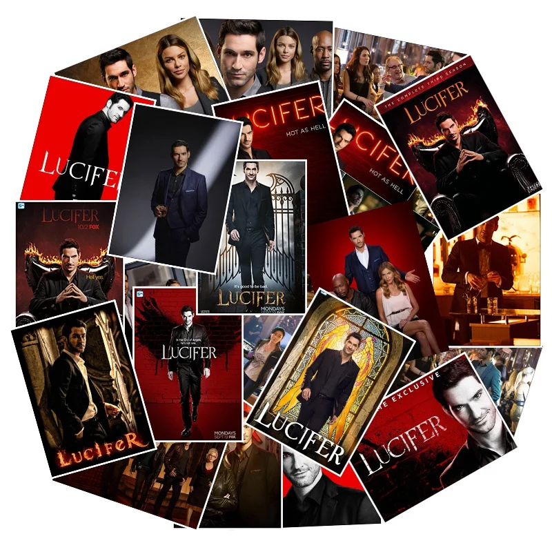 25 шт ТВ серии Люцифер горячий Как ад US драма водонепроницаемые наклейки ПВХ