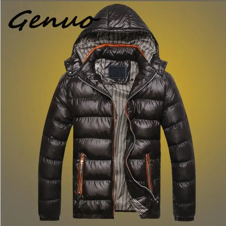 Genuo 2019 зимняя куртка Для мужчин пальто тонкий спортивный костюм верхняя одежда