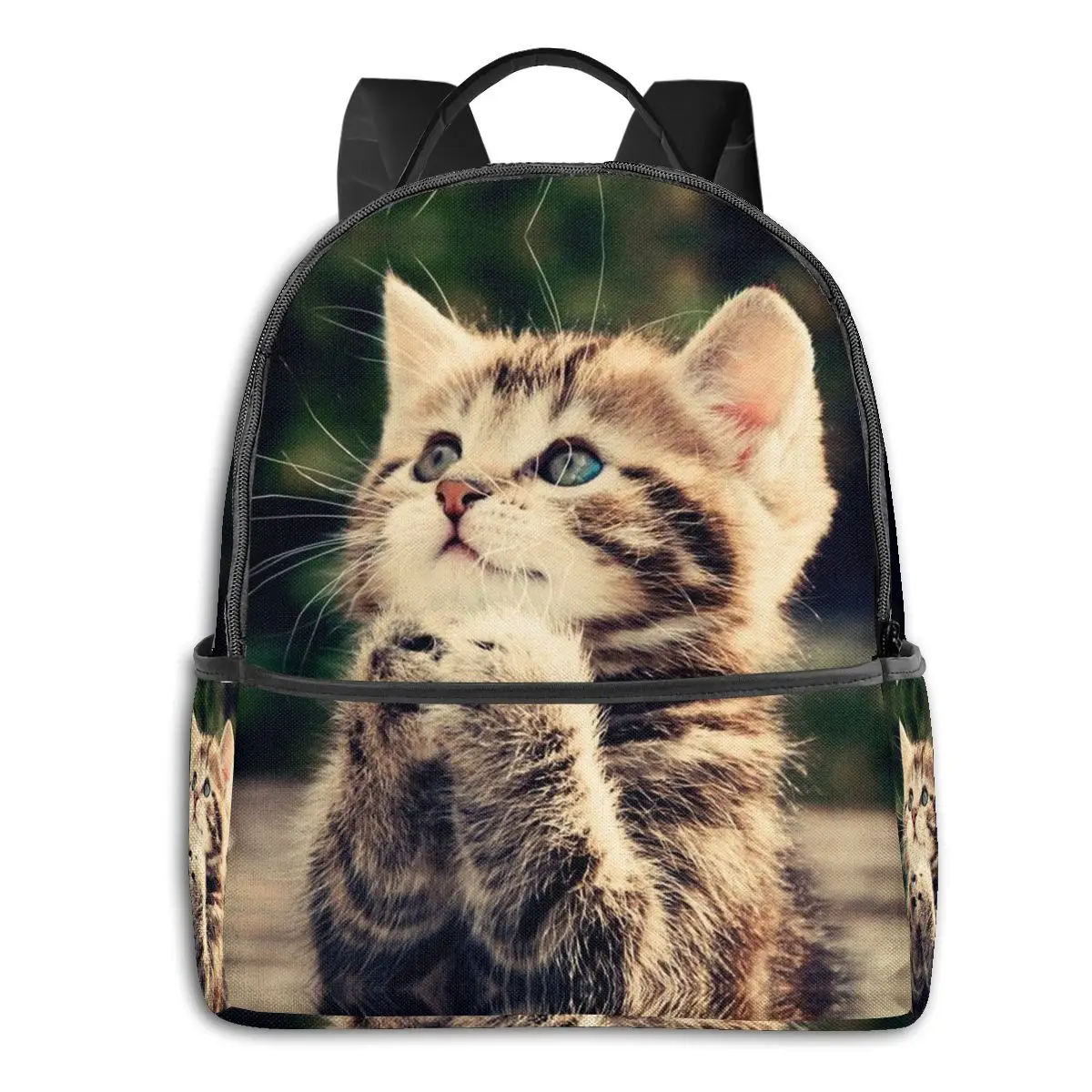 

New School Backpack for Boys/Girls Back-to-School Gift Large Capacity Washable Cats Animation Fashion Backpack